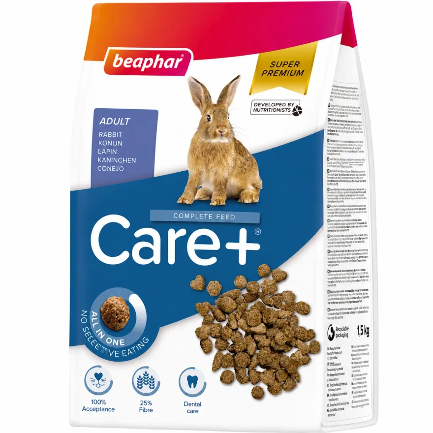 Корм для кроликів Beaphar Care+ суперпреміум екструдований 1,5 кг