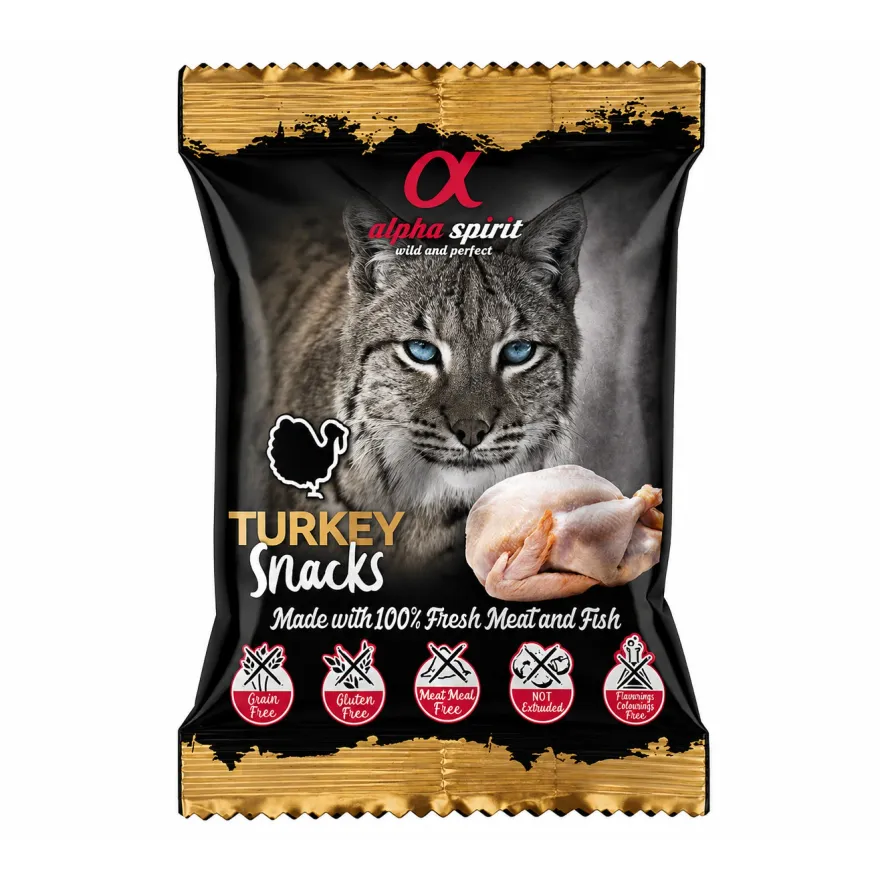 Ласощі для котів Alpha Spirit Cat Turkey Snacks Снеки з індичкою 50 г