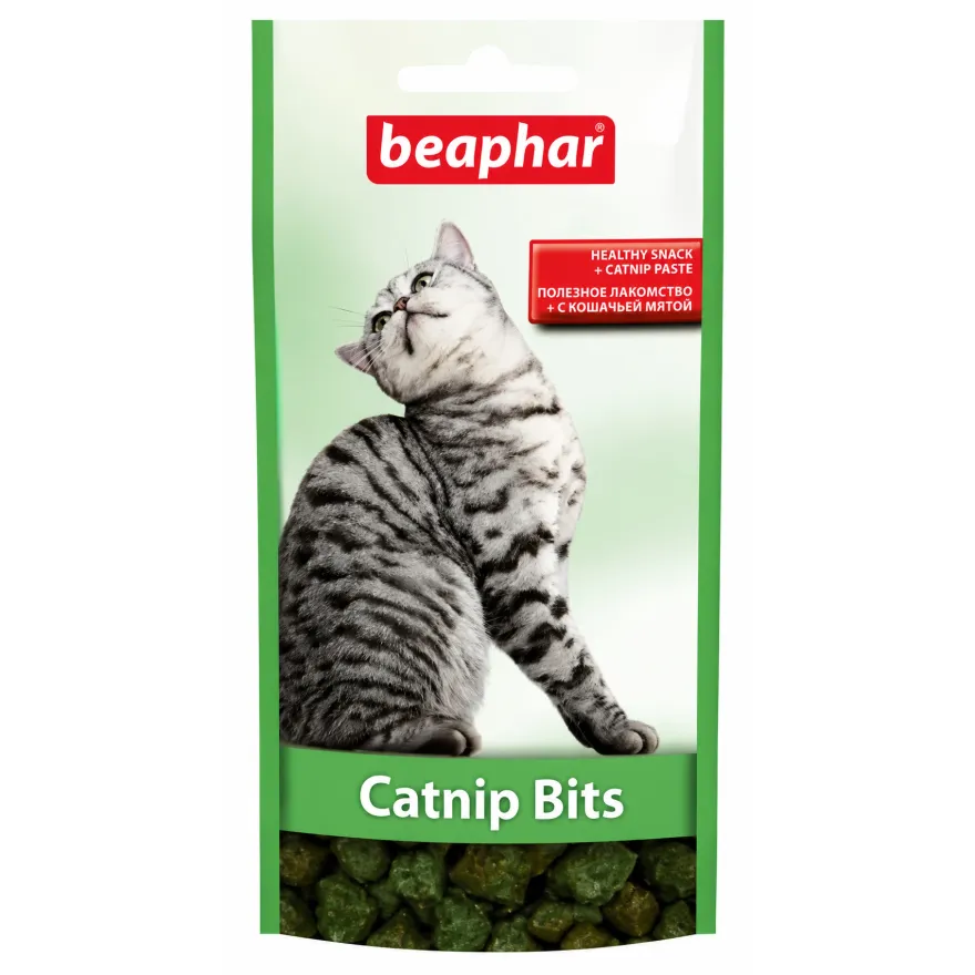 Ласощі для котів Beaphar Catnip Bits Подушечки з котячою м'ятою 35 г Ласощі для котів Beaphar Catnip Bits Подушечки з котячою м'ятою 35 г