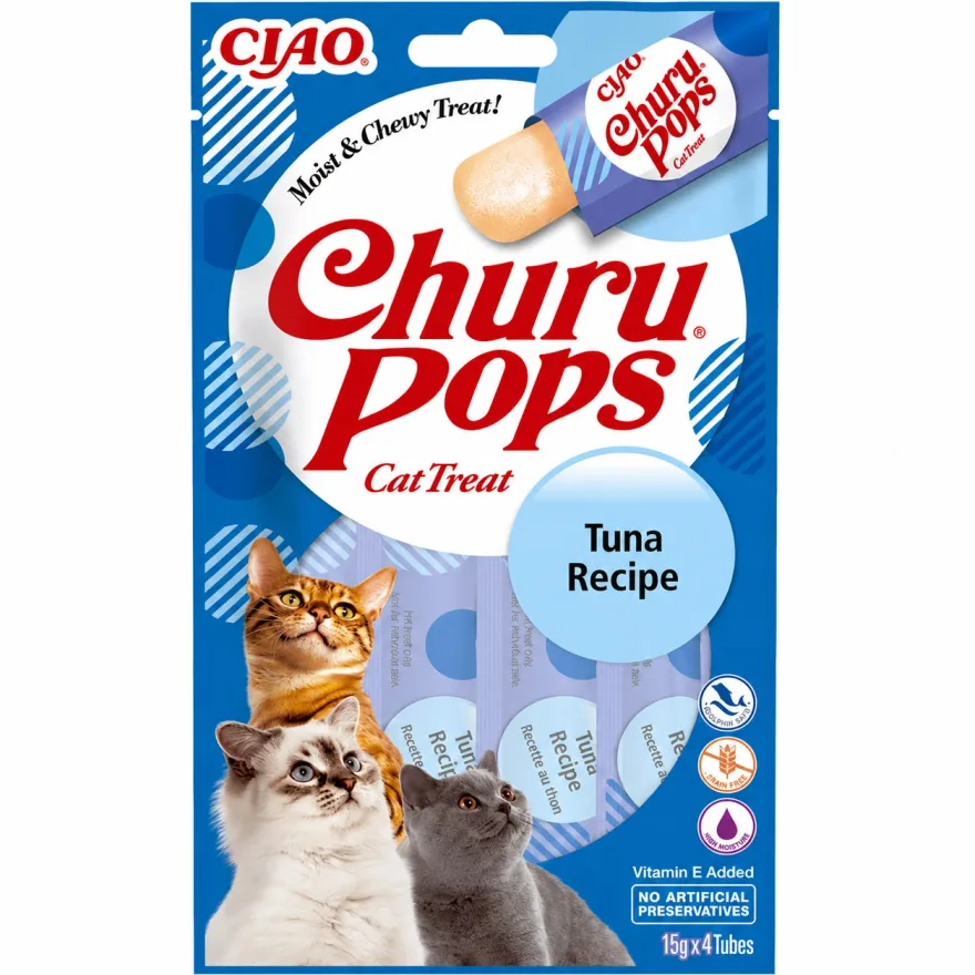 Ласощі для котів Inaba Churu Pops Вершкове желе з тунцем 4*14 г