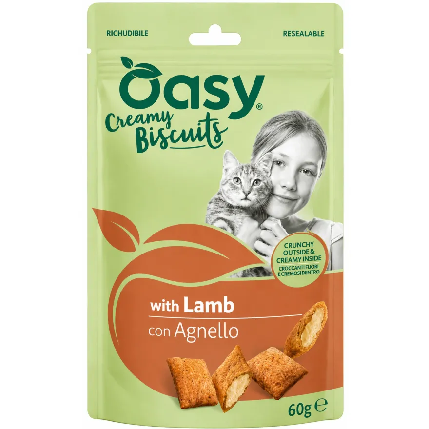 Ласощі для котів OASY CAT Treats Подушечки з ягням 60 г