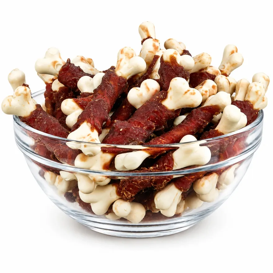 Ласощі для собак AnimAll Snack Мʼясо качки на кальцієвій кістці 500 г