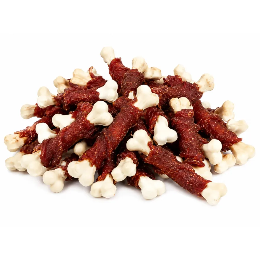 Ласощі для собак AnimAll Snack Мʼясо качки на кальцієвій кістці 500 г