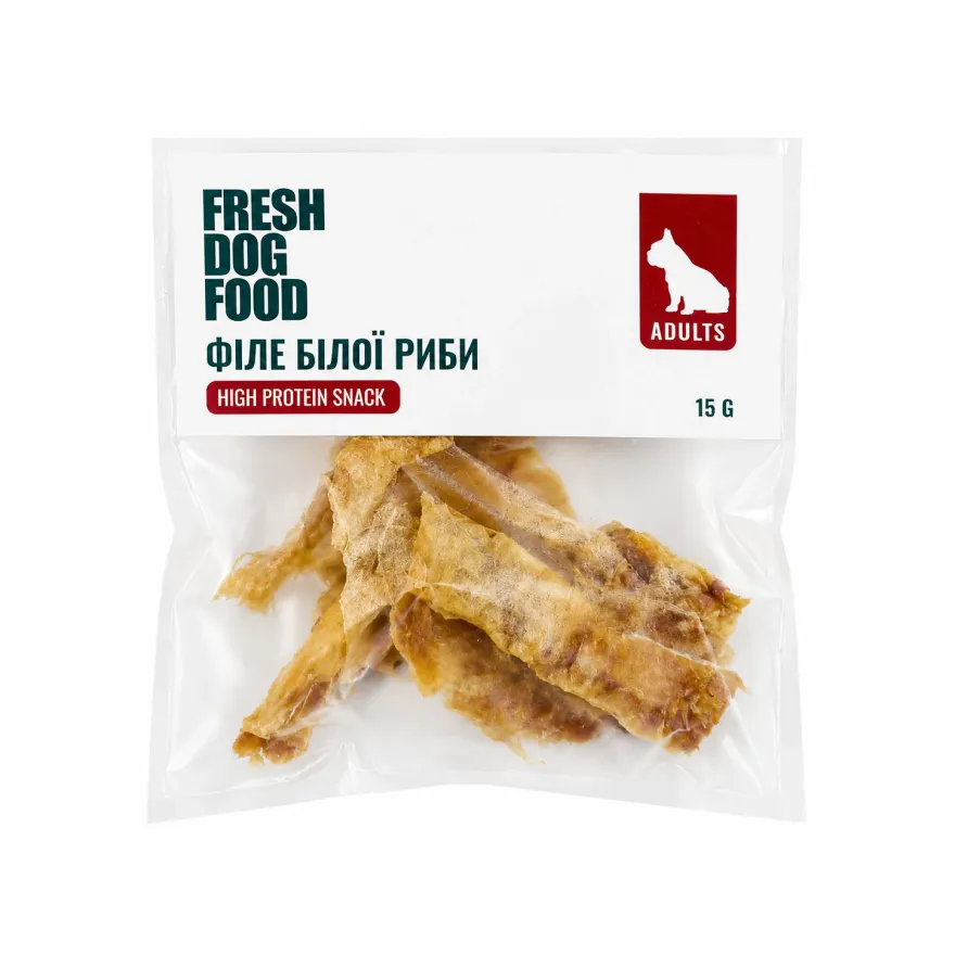 Ласощі для собак Fresh Dog Food Філе білої риби 15 г Ласощі для собак Fresh Dog Food Філе білої риби 15 г