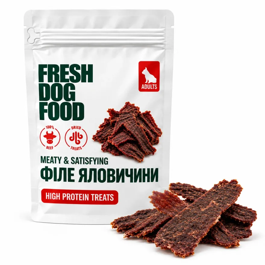 Ласощі для собак Fresh Dog Food Філе яловичини 120 г Ласощі для собак Fresh Dog Food Філе яловичини 120 г