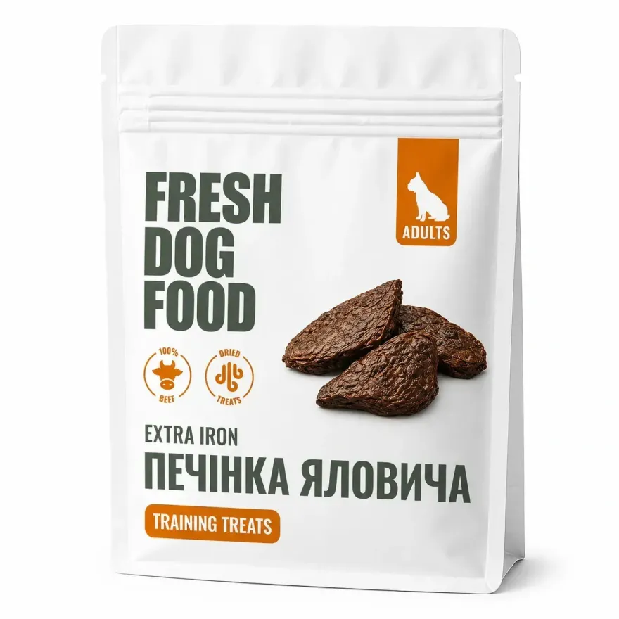 Лакомства для собак Fresh Dog Food Печень говяжья 150 г