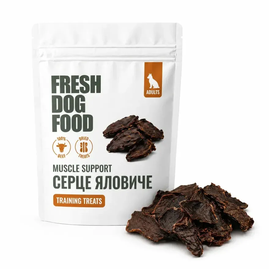 Ласощі для собак Fresh Dog Food Серце яловиче 250 г Ласощі для собак Fresh Dog Food Серце яловиче 250 г