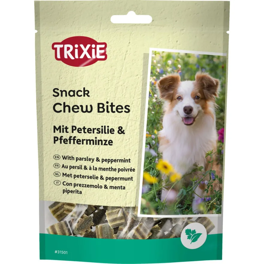 Ласощі для собак Trixie Chew Bites with Parsley & Peppermint Жувальні шматочки з петрушкою та м'ятою 150 г Ласощі для собак Trixie Chew Bites with Parsley & Peppermint Жувальні шматочки з петрушкою та м'ятою 150 г