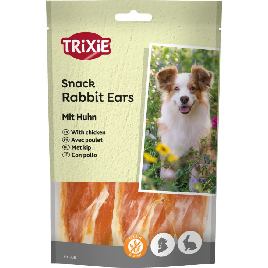 Ласощі для собак Trixie Rabbit Ears with Chicken Вуха кролика з куркою 80г