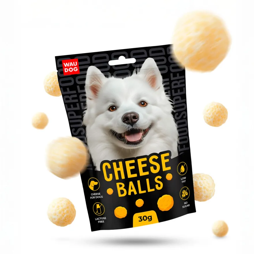 Ласощі для собак WAUDOG Treats Cheese Balls Хрусткі сирні кульки 30 г