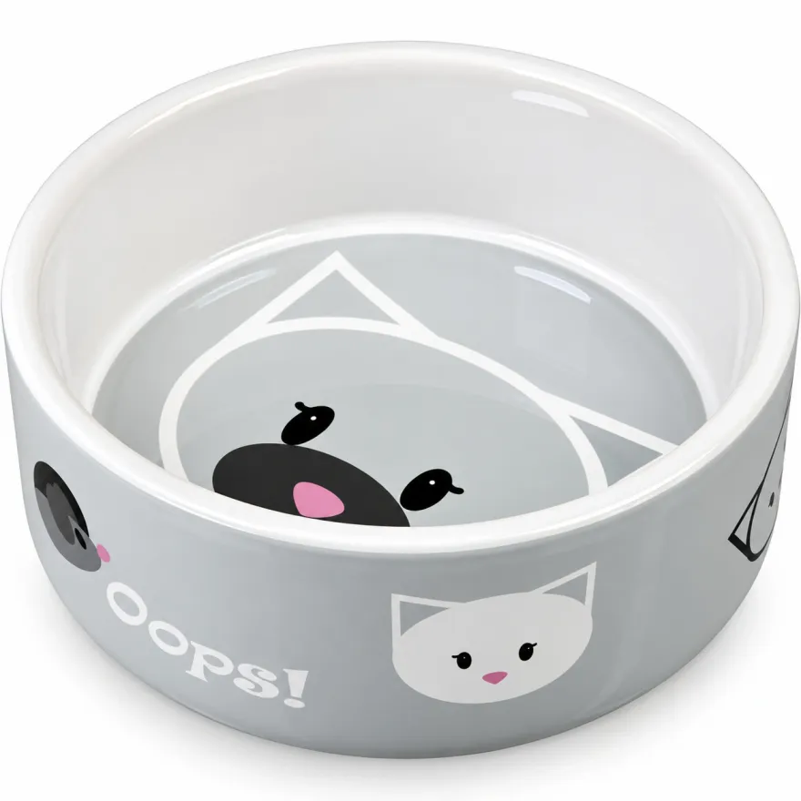 Миска для котів Trixie Mimi керамічна сіра 300 мл