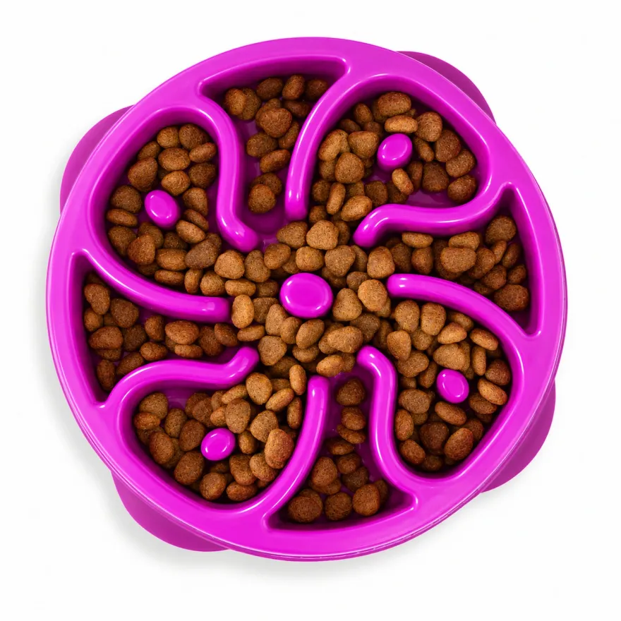 Миска для медленного питания Outward Hound Fun Feeder цветок средняя фиолетовая