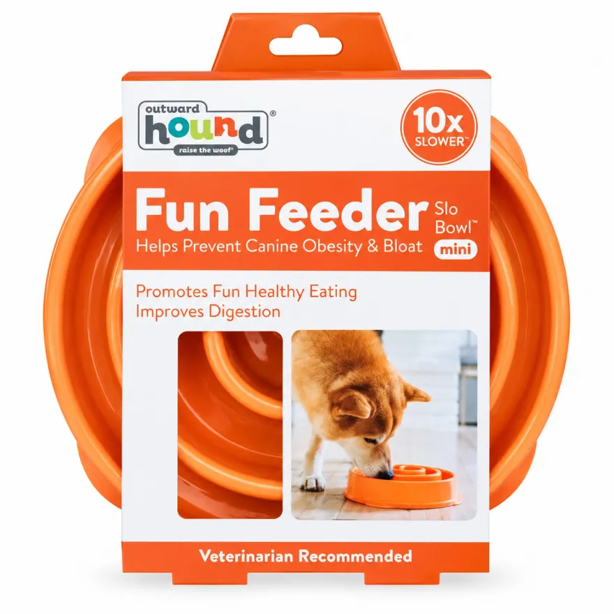Миска-лабиринт для собак Outward Hound Fun Feeder Swirl, средняя, оранжевая