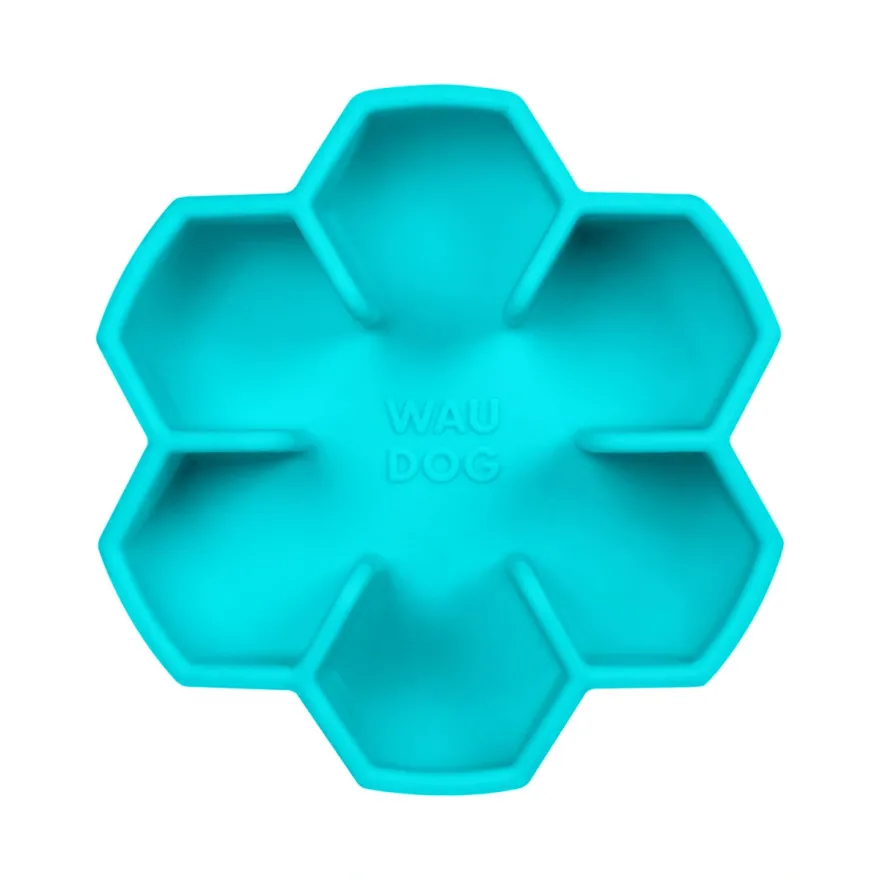 Миска для повільного харчування WAUDOG Silicone блакитна 750 мл