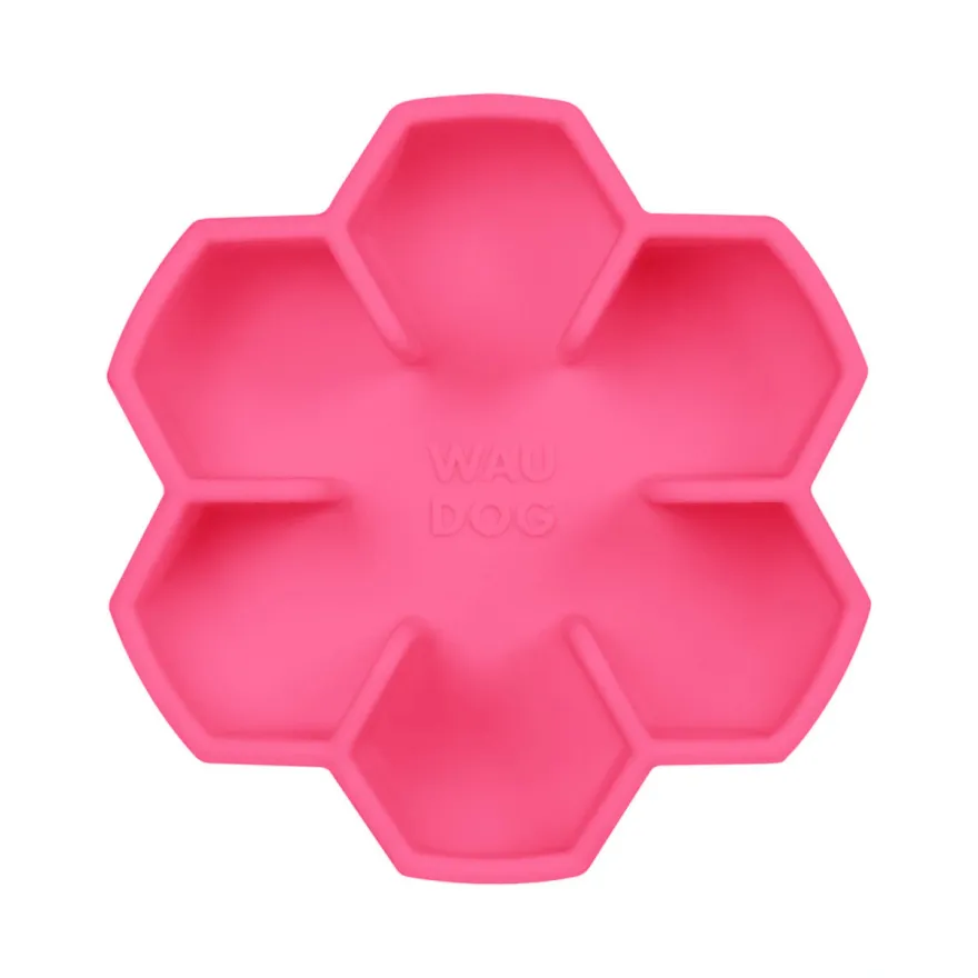Миска для повільного харчування WAUDOG Silicone рожева 450 мл