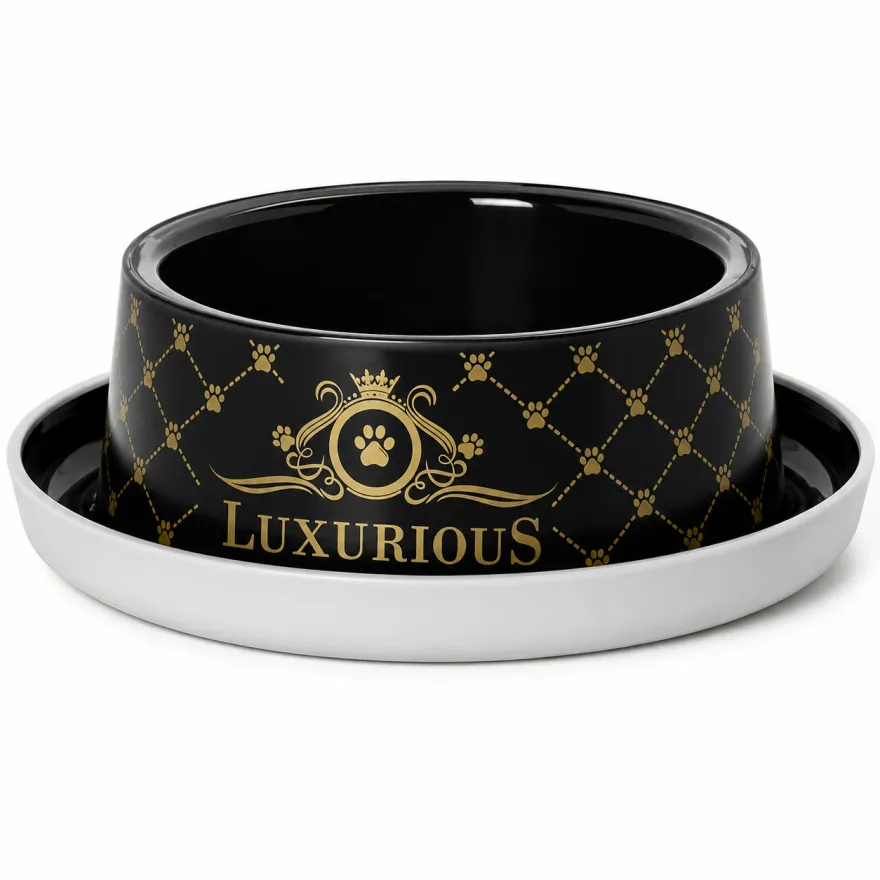 Миска для собак Moderna Trendy Dinner Luxurious Pets чорна 735 мл