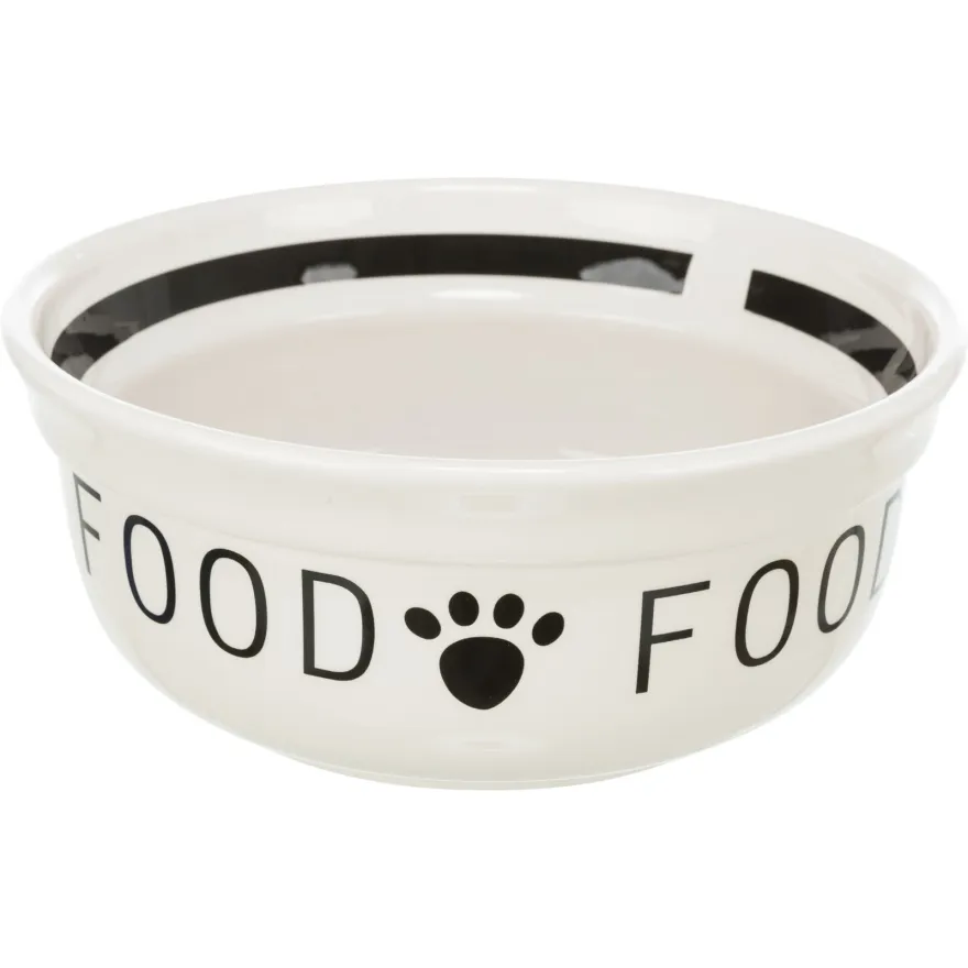 Миски на подставке для собак Trixie Bowl Set Eat on Feet металл/керамика белые 2*600 мл / 9 см