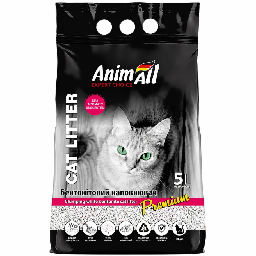 Наповнювач бентонітовий AnimAll без аромату 5 л