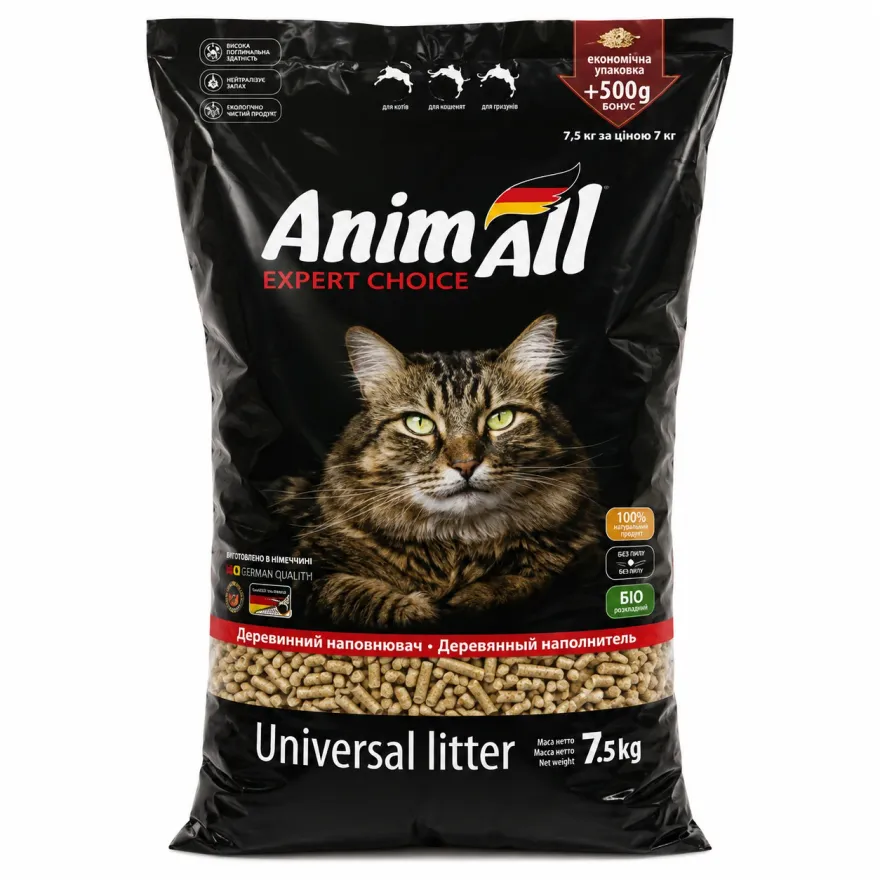Наповнювач деревний AnimAll без аромату 7,5 кг