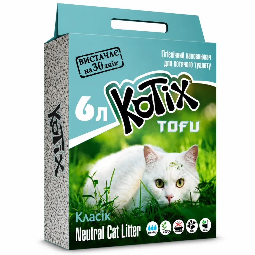 Наповнювач соєвий Kotix Tofu Classic без аромату 6 л