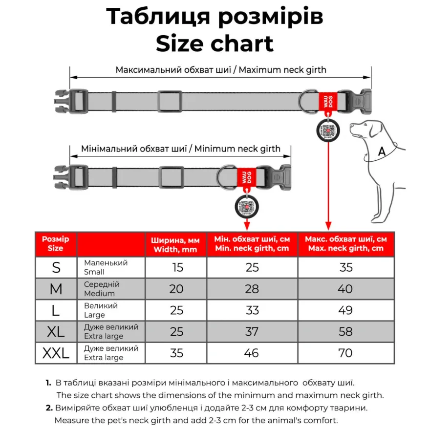 Нашийник для собак WAUDOG Nylon "Авокадо на рожевому" нейлоновий S з QR-паспортом25-35 см / 15 мм