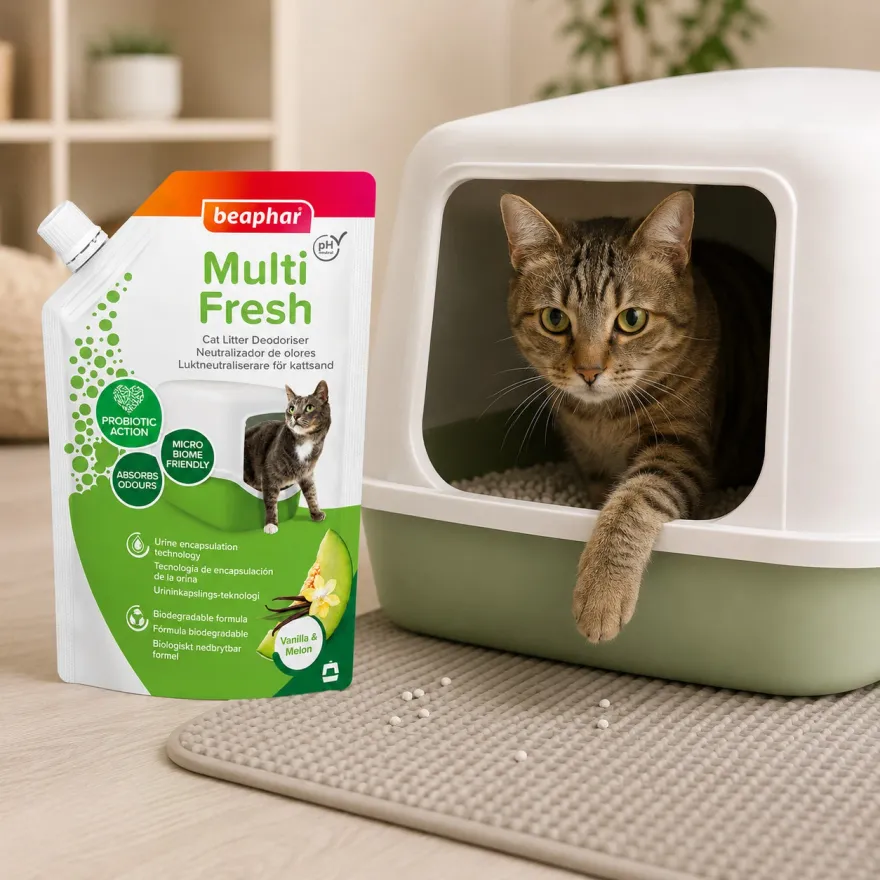 Нейтралізатор запаху для котячих туалетів Beaphar Multi Fresh з ароматом ванілі та дині 400 г