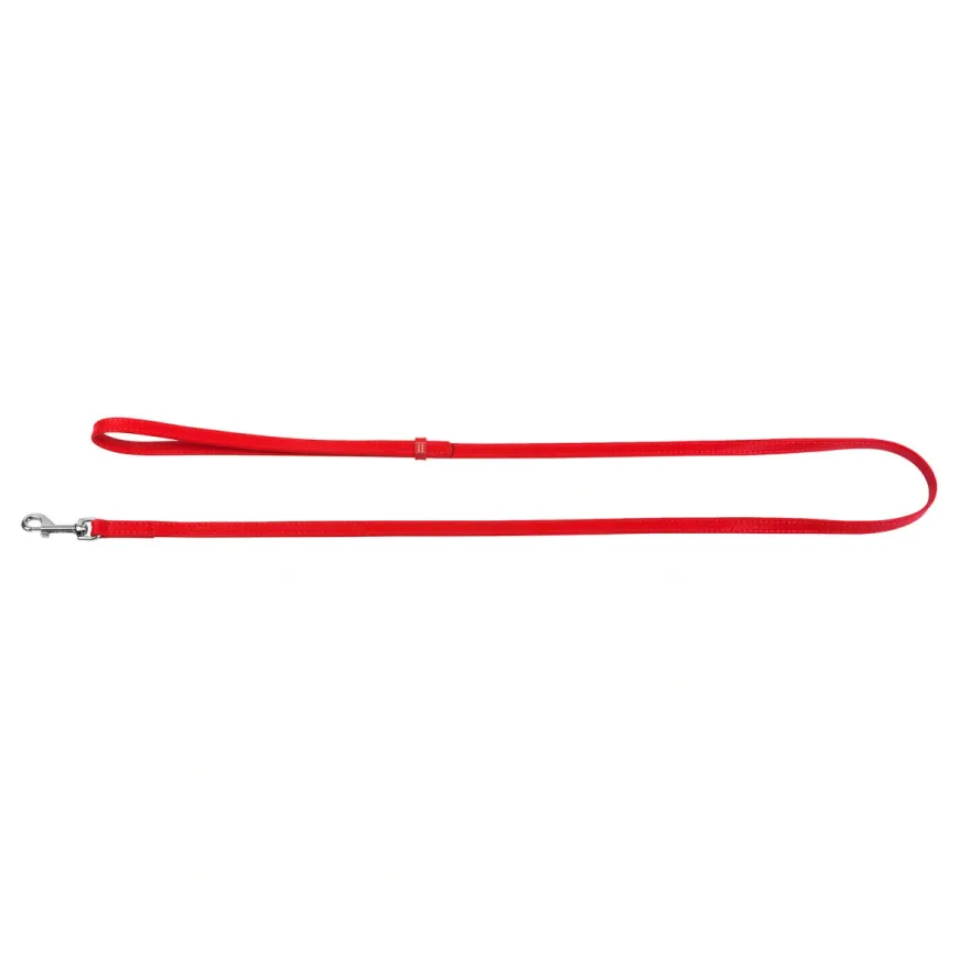 Повідець для собак WAUDOG Glamour шкіряний XS-S 1.2*122 см червоний