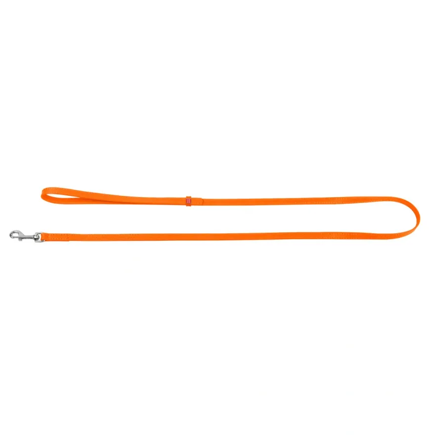 Повідець для собак WAUDOG  Glamour шкіряний XS-S 1.2*122 см  помаранчевий