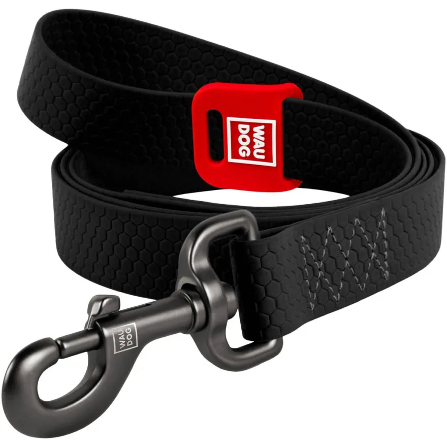 Повідець для собак WAUDOG Waterproof Collartex M 2*183 см чорний