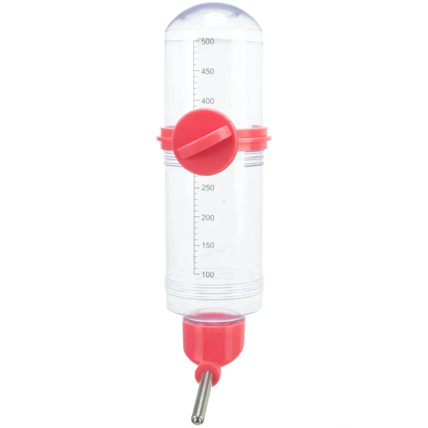 Поїлка для гризунів Trixie Plastic Water Bottle пластикова рожева 500 мл
