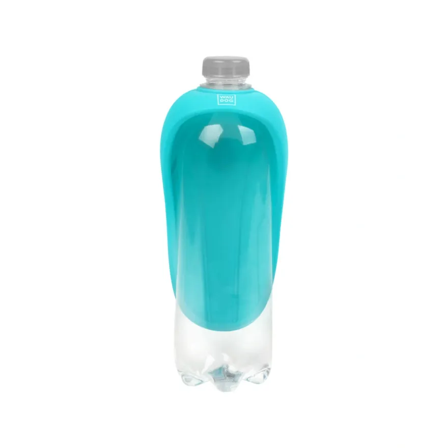 Поїлка-насадка на пляшку WAUDOG Silicone блакитна 165х90 мм