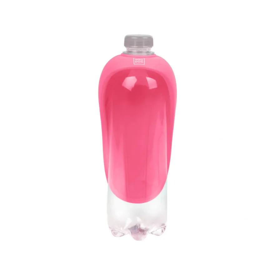 Поїлка-насадка на пляшку WAUDOG Silicone рожевий 165х90 мм