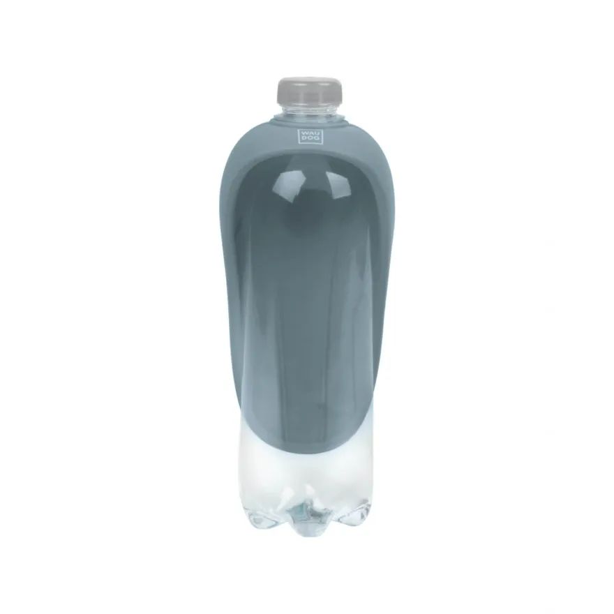 Поїлка-насадка на пляшку WAUDOG Silicone сіра 165х90 мм