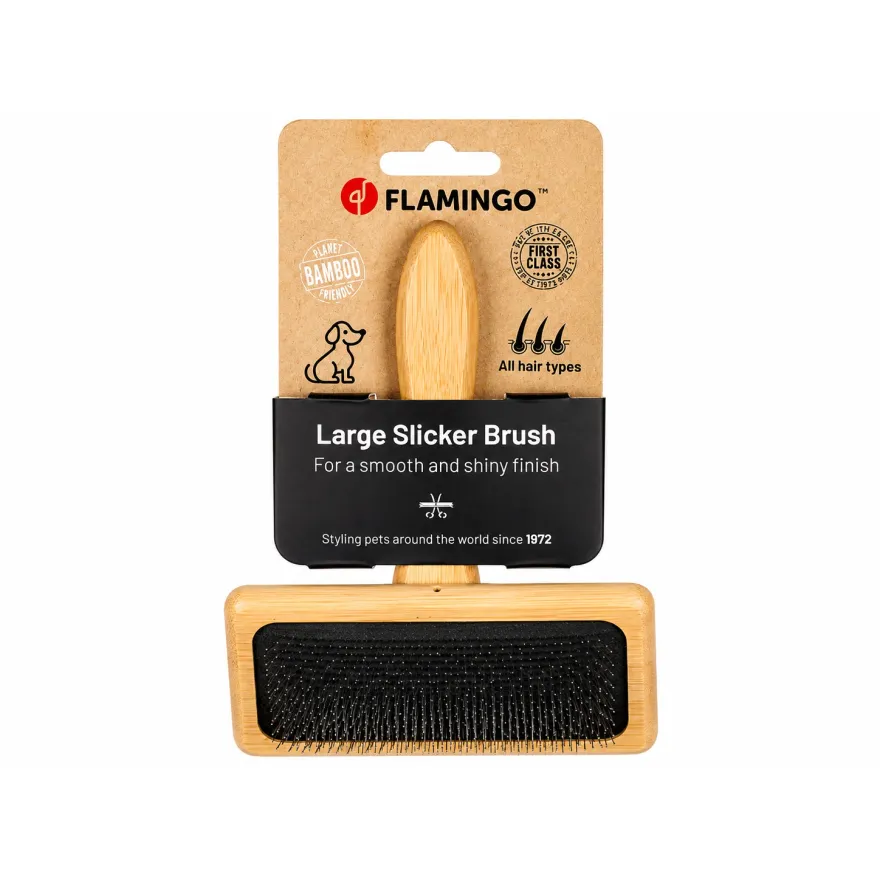 Пуходерка Flamingo BAMBOO бамбукова з напиленням L 6*12*16 см / 10 мм