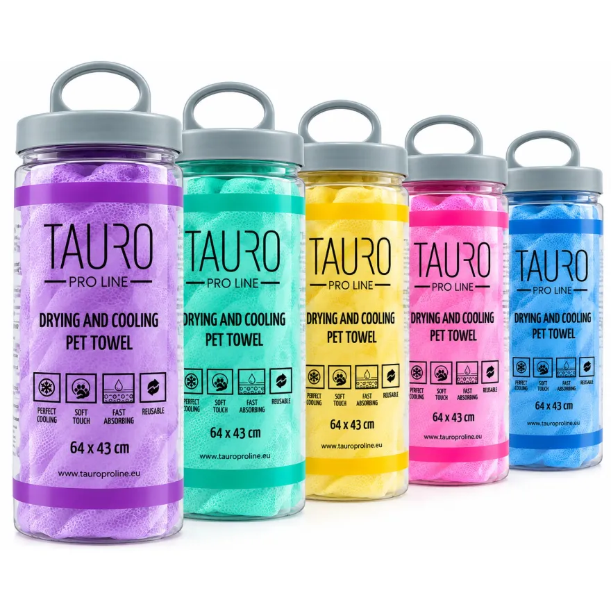 Рушник Tauro Pro Line для сушки та охолодження тварин 64*43 см рожевий