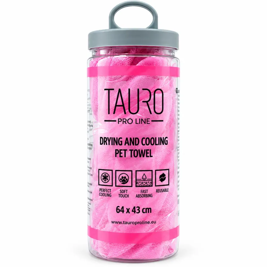 Рушник Tauro Pro Line для сушки та охолодження тварин 64*43 см рожевий
