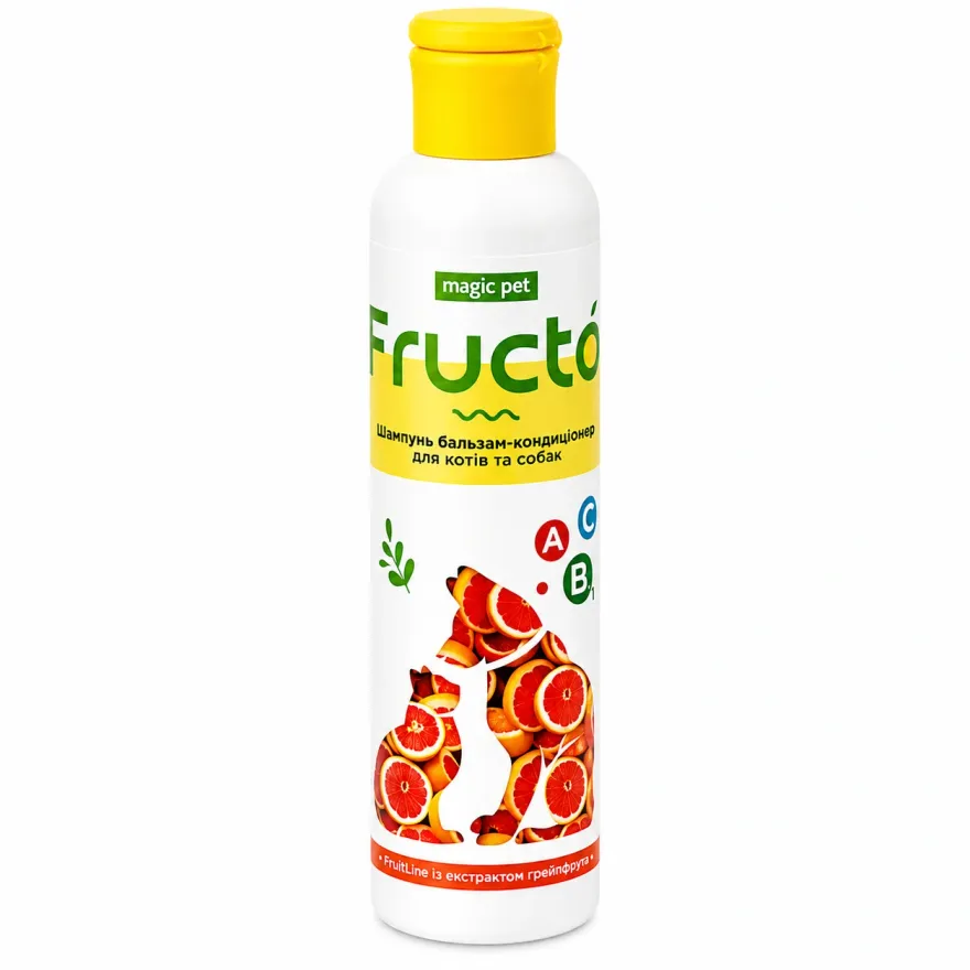 Шампунь бальзам-кондиціонер Magic Pet FRUCTA з екстрактом грейпфруту для собак та котів 220 мл