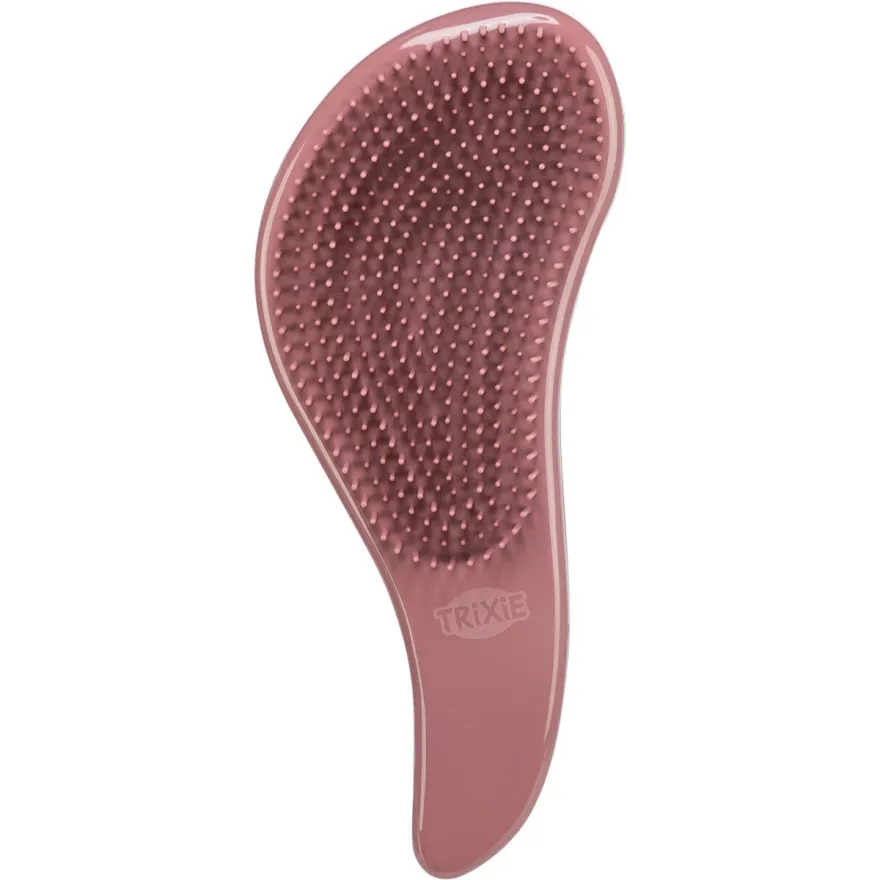 Щітка Trixie Soft Brush м'яка пластикова, рожева 6,5*11 см / 19 см / 15 мм