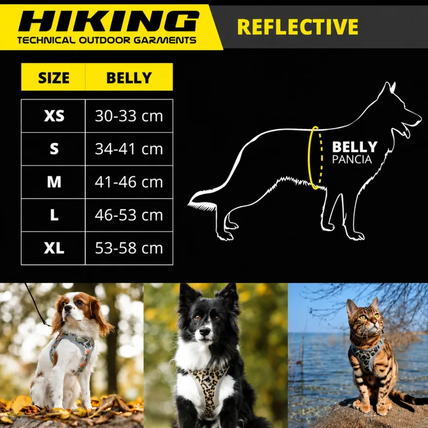 Шлея для собак Croci Hiking Reflective м'яка XS синя