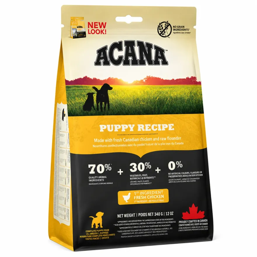 Сухой корм для щенков всех пород Acana Puppy Recipe со свежей курицей 340 г