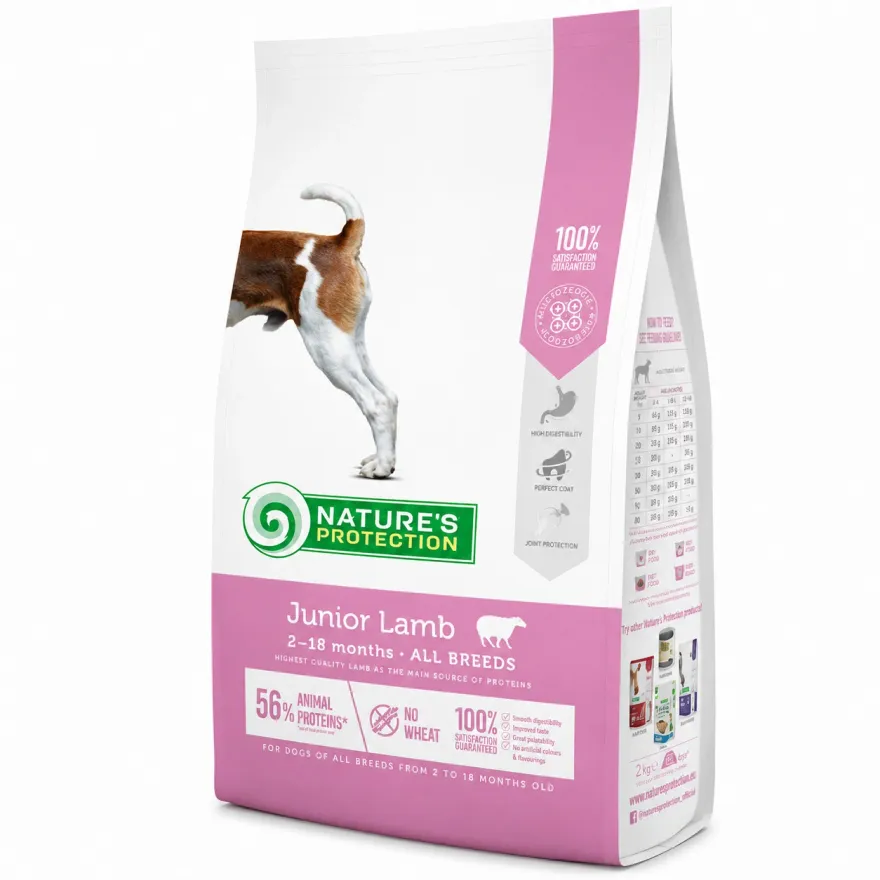 Сухий корм для цуценят усіх порід Nature's Protection Junior Lamb з ягням 2 кг