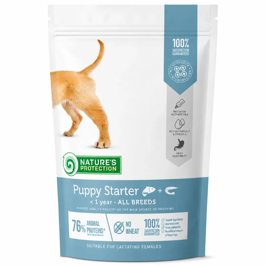 Сухий корм для цуценят усіх порід Nature's Protection Puppy starter All Breeds з лососем і крилем 500 г Сухий корм для цуценят усіх порід Nature's Protection Puppy starter All Breeds з лососем і крилем 500 г