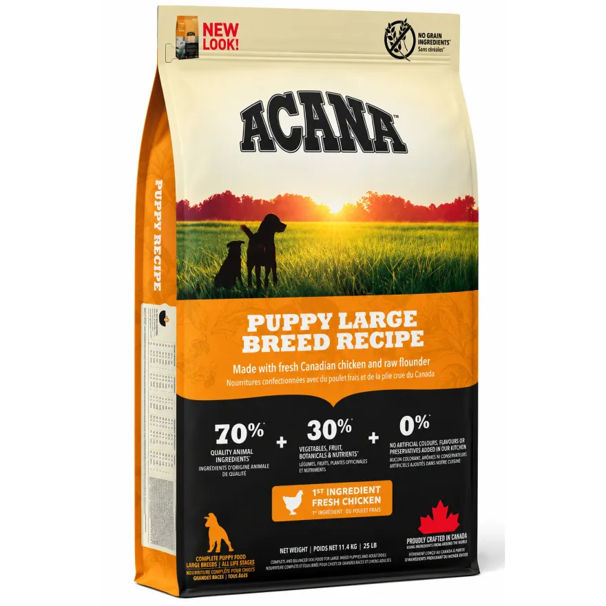 Сухой корм для щенков крупных пород Acana Puppy Large Breed со свежей курицей 17 кг