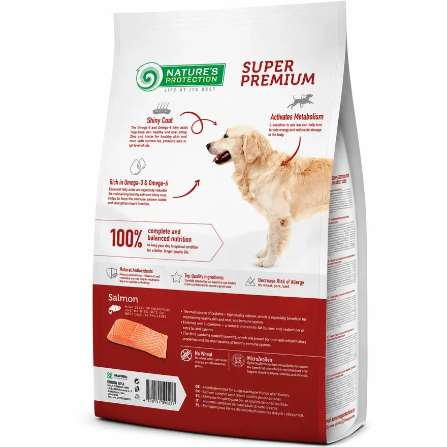Сухий корм для дорослих собак усіх порід Nature's Protection Dog Extra Salmon з лососем 2 кг