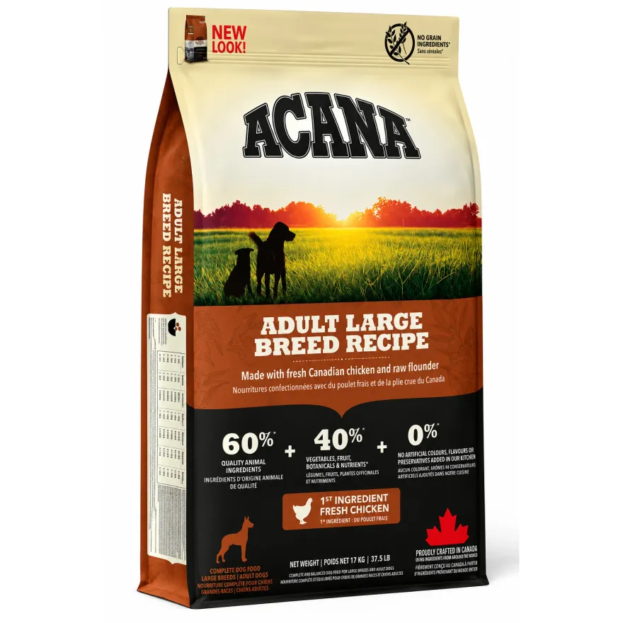 Сухой корм для взрослых собак крупных пород Acana Adult Large Breed со свежей курицей 17 кг