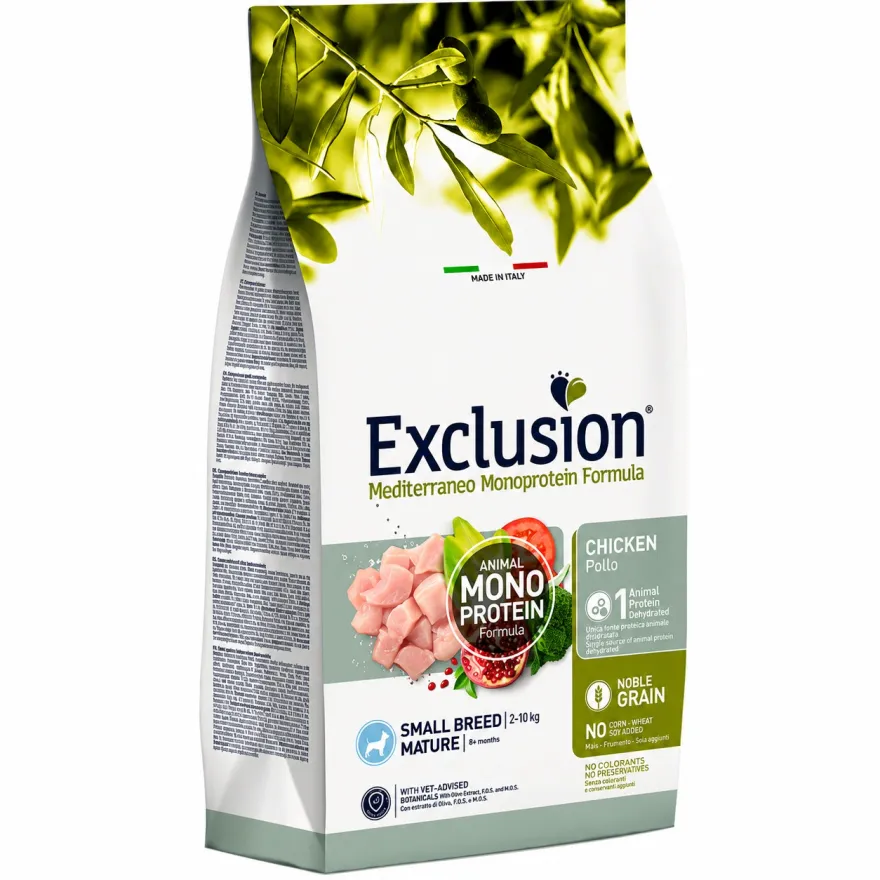 Сухий корм для собак похилого віку малих порід Exclusion Mature 8+ Chicken Small Breed з куркою 500 г Сухий корм для собак похилого віку малих порід Exclusion Mature 8+ Chicken Small Breed з куркою 500 г