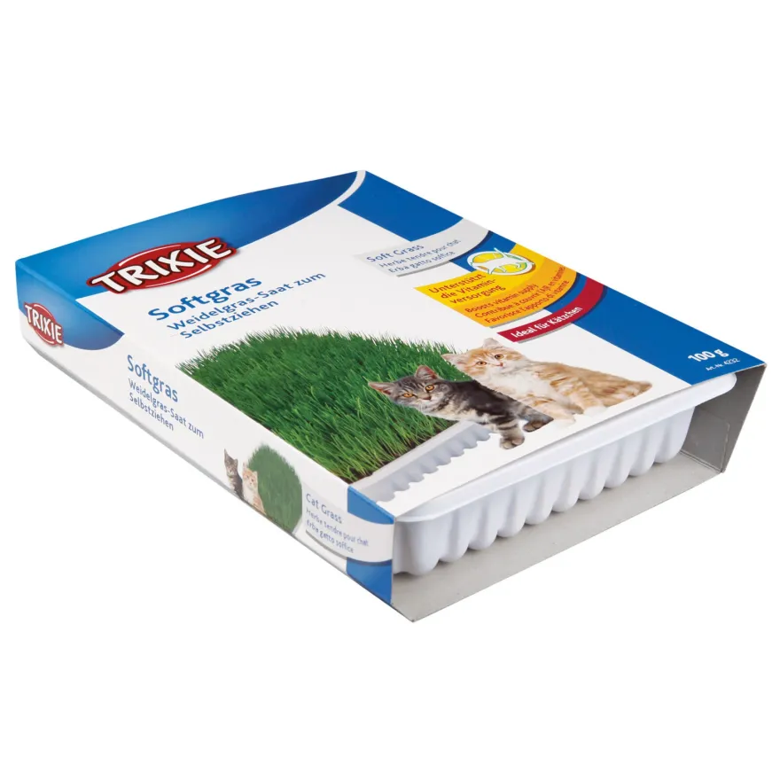 Трава для кошенят Trixie Soft Grass Набір для самостійного вирощування 100 г