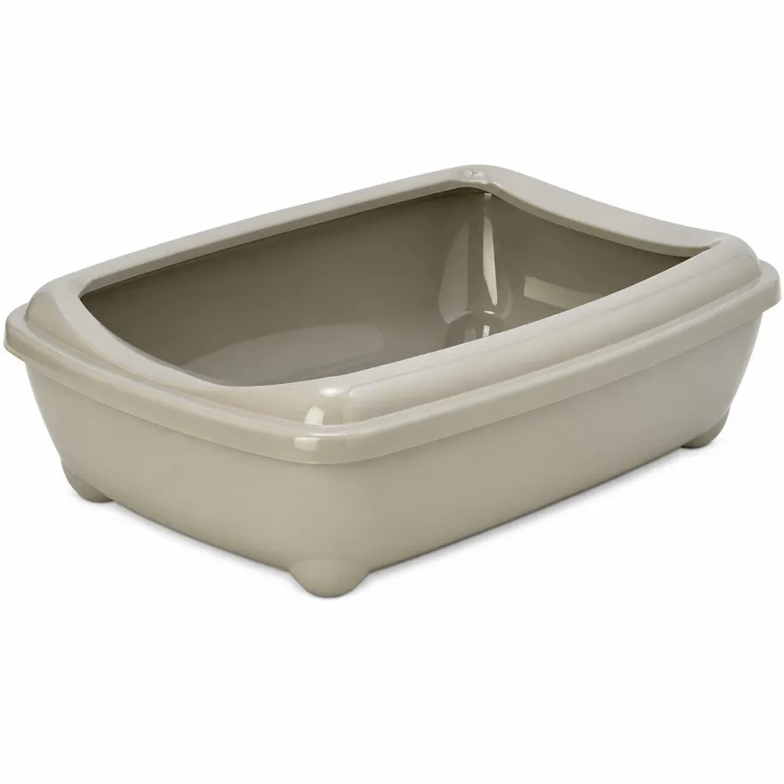 Туалет з бортиком для котів Moderna Arist-O-Tray Medium тепло-сірий 42x31x13 см
