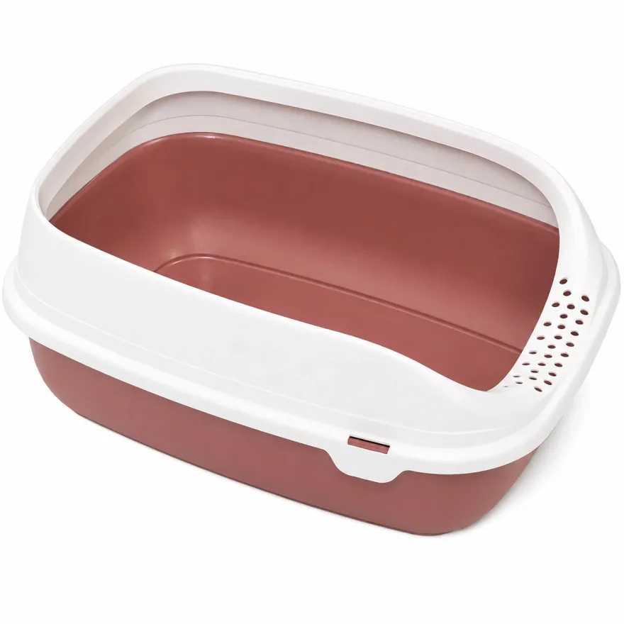 Туалет з рамкою для котів MPS Beta Plus Maxi теракотовий 49x39x17 см