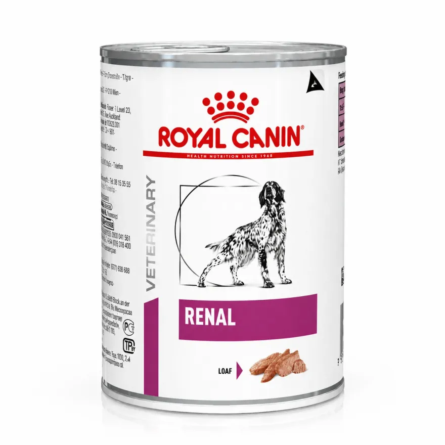 Вологий дієтичний корм для дорослих собак Royal Canin Renal із нирковою недостатністю, паштет 410 г
